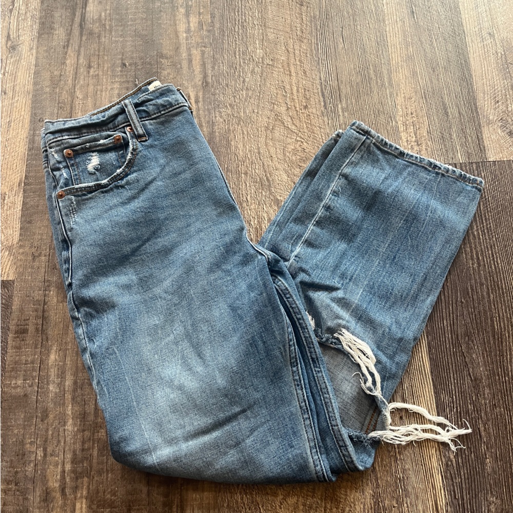 Abercrombie and Fitch The Ankle Straight Ultra High Rise Jeans